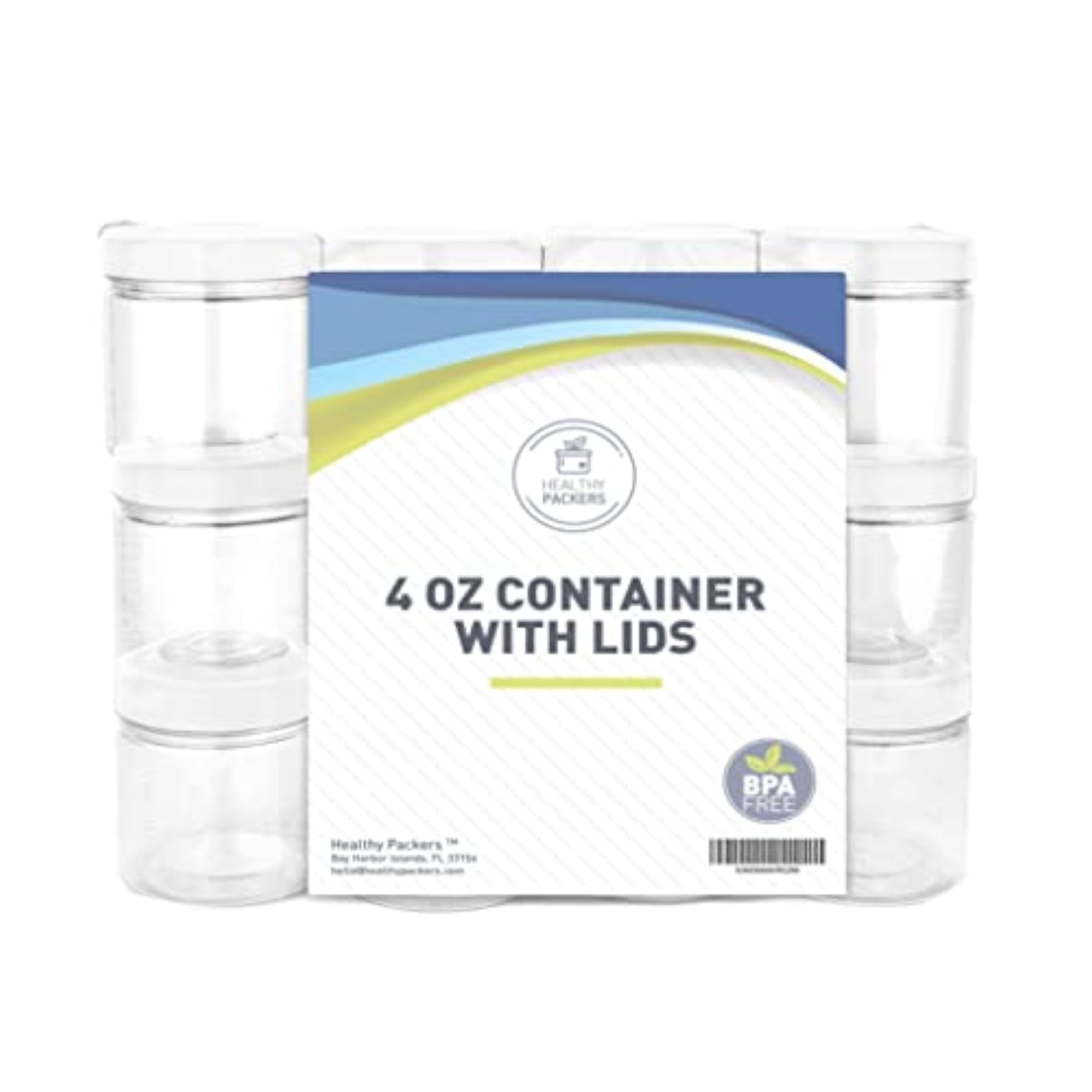 4 oz Plastic Containers with Lids, 12 Packs